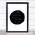 Time Stands Still Inspirational Quote Print Blue Watercolour Poster