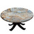 Marble Round Fitted Polyester Tablecloths, Natural Marble Elastic Edge Home Decor Table Cover, Dust Proof Washable Fabric Table Cover, for Holiday Party Picnic Table Cloth, Fit for 36" Table