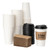 YEEHAW [16 oz 100 pack Coffee Cups with Lids & Sleeves, White Disposable Paper Cups, To Go Hot Cups for Coffee, Hot Liquid, Chocolate, cocoa, Hot Beverage Drinking Cup, Ideal for Cafes, Bistros