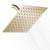 Brushed Gold Shower Head GGStudy 8 inch Square Rain Shower head Stainless Steel Shower head High Pressure Shower Head Ultra Thin Rainfall Bath Shower Self-cleaning Silicon Nozzle
