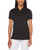 Callaway Women's Short Sleeve Opti-Dri Stretch Solid Polo, Black, Small