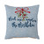 Creative Co-Op 18" Square Cotton Printed Slub Pillow w/Mistletoe, Embroidery & Pom Poms Meet Me Under The Mistletoe, Multi Color