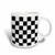 3dRose mug_44676_1 Checkered Black and White Squares- Art Ceramic Mug, 11-Ounce