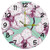 LORVIES Butterfly Orchid Silent Non Ticking Acrylic Decorative 10 Inch Round Clock for Home Office School