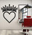 Large Vinyl Wall Decal Heart Symbol Queen Crown Girl Room Decoration Stickers Mural (g5388) Black Large Vinyl Wall Decal Heart Symbol Queen Crown Girl Room Decoration Stickers Mural (g5388) Black