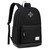 VASCHY Backpack for Men Women, Water-Resistant School Backpack Bookbag Daypack for Teens/College Students Plain Black