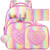 gxtvo 3PCS Girls Backpack, 16" Unicorn Rainbow Sequin Preschool Elementary Bookbag and Lunch Box - Rainbow