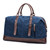 Travel Tote Duffel Bag Canvas PU Leather Carry On Weekender Overnight Bag for Men (Blue)