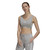adidas Women's Essentials 3-Stripes Crop Top with Removable Pads, Medium Grey Heather/White, Small