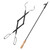 Uten 32-Inch Fireplace Fire Pit Campfire Poker Stick and 26-Inch Campfire Fireplace Tongs, Black Solid Steel, Wood Stove, Log Grabber, Camping, Outdoor and Indoor Use.