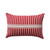Creative Co-Op Cotton Chambray Lumbar Pillow with Stripes, Red and White