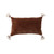 Creative Co-Op Cotton Velvet Tassels, Brown Lumbar Pillow