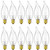 Sunlite 15CFC/25/12PK Flame Tip 15W Incandescent Petite Chandelier Light Bulb, Candelabra (E12) Base, Crystal Clear Bulb (12 Pack)