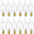 Sunlite 15CFC/25/12PK Flame Tip 15W Incandescent Petite Chandelier Light Bulb, Candelabra (E12) Base, Crystal Clear Bulb (12 Pack)