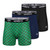 Umbro Men's Standard Athletic Boxer Briefs, Navy/Black/Green Check, X-Large