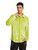 Floerns Men's Long Sleeve Velvet Shirt Button Down Collar Neck Blouse Top Lime Green XL
