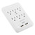 Multi-function Wall Mount Outlet Adapter, Surge Protector Charging Station, OviiTech Dual 2.1AMP USB Charging Ports,6 AC Socket Outlet Splitter Plugs,White,ETL Certified
