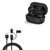 BoxWave Cable Compatible with FiiO FW1 - AllCharge 3-in-1 Cable for FiiO FW1 - Jet Black