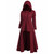 XIAXOGOOL Medieval Renaissance Cloaks Halloween Costume Unisex Adult Monk Friar Priest Wizard Cloak Hooded Robe Cosplay Capes Wine M