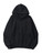 Lauweion Women Solid Basic Fleece Letter Loose Hoodie Sweatshirt Long Sleeve Kangaroo Pocket Drop Shoulder Pullovers Top (Small, Black)
