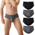 BAMBOO COOL Men's Underwear Briefs Bamboo Viscose Coverd Waistband Comfort Soft Underwear with Contour Pouch Briefs Pack Black,gray BAMBOO COOL Men's Underwear Briefs Bamboo Viscose Coverd Waistband Comfort Soft Underwear with Contour Pouch Briefs Pack Black,gray