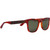 Woodies Retro Red Sunglasses, Polarized with Dark Green Lens and Real Walnut Wood Finish | 100% UVA/UVB Ray Protection