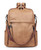 FADEON Leather Backpack Purse for Women Designer Travel Backpack Purses PU Fashion Ladies Shoulder Bag with Tassel Camel