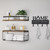 zirongger Bathroom Shelves with Extra Metal Hooks, Floating Shelves for Wall, Bathroom Floating Shelves Wall Mounted, Wall Shelves for Bathroom/Kitchen/Living Room/Bedroom
