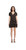 No Boundaries Juniors Surplice Babydoll Dress (as1, Alpha, s, Regular, Regular, Black Soot)