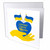 3dRose I Stand with Ukraine Flags Blue Heart on Hand - Greeting Cards (gc_357997_2)