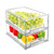 Mano 2Pack Clear Fridge Drawers Pull Out Stackable Refrigerator Drawer Organizer Bins Pantry Storage Box Plastic Food Containers for Kitchen Bathroom Office Closet (2pack Large)