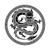 Vinyl Wall Decal Chinese Art Dragon Ornament Asian Style Stickers Large Decor (1373ig) Black