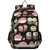 Glaphy Japanese Sushi Pattern Backpack School Bag Lightweight Laptop Backpack Student Travel Daypack with Reflective Stripes