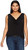 Calvin Klein Women's Plus Size Solid Drape Neck Cami, Black 2, 3X