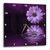 3dRose Purple Gerbera Daisy Reflecting in Water Wall Clock, 10 x 10