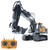 GoolRC RC Excavator, 1:20 Scale Remote Control Excavator, 2.4GHz 11 Channel RC Construction Truck, Engineering Vehicles Educational Toys with Light and Music for Kids, Boys and Girls