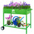 Flibaluly Raised Planter Box with Wheels Mobile Raised Garden Bed on Wheels Elevated Garden cart for Vegetables Herbs Flowers(L-Green)