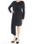 bar III Womens Solid Asymmetrical Dress, Black, XX-Small