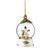 LENOX Snowman Globe Ornament, 0.35, Ivory
