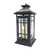 LumaBase Battery Operated Metal Lantern with LED Candle - 14" Black Window