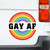 Gay Af Rainbow Pride Vinyl Stickers for Car Bumper Love is Love Equality Rainbow Lesbian Decal Bumper Sticker Gay Pride Window Bumper Decals LGBT Decal Sticker Decor for Truck Bumper Window Laptop