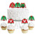 Ugly Sweater - Dessert Cupcake Toppers - Holiday & Christmas Party Clear Treat Picks - Set of 24