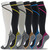 fenglaoda Compression Socks Women Men 20-30 mmHg 6 Pairs,Knee High Best Support Socks for Running, Sports,Travel, Flight, Nurse, Pregnancy
