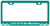 Printtoo Silver Let's Go to The Mountains License Plate Cover 2 Holes Stainless Steel Vinyl Cut Letters Frame-12 x 6 Inches
