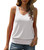 Veatzaer Women V Neck Tank Tops Summer Ribbed Sleeveless Casual Tops Loose Fit Banded Bottom Shirts White Veatzaer Women V Neck Tank Tops Summer Ribbed Sleeveless Casual Tops Loose Fit Banded Bottom Shirts White
