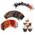 48 Pieces Halloween Cupcake Decoration Set include Cupcake Toppers Picks and Pattern Wrappers for Halloween Party Cake Decoration(Pumpkin Spider Ghost Hat Bats Boo)