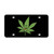 Pot Leaves Weed Car Front License Plate Aluminum Rust-Proof Plates Tag Decorative for Men Women