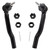 YMAUGP 1x Front Outer Right Passenger Tie Rod End ES800249 1x Left Driver ES800248 Suspension Kit for Nissan Cube 2009-2014,for Versa 2007-2011,for Nissan Versa 2012 (1.8L Hatchback Models)