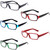 FancyG Vintage Inspired Classic Retro Style Rectangle Shape Glasses Frame Clear Lens Eyewear 5 Pieces Color Set13