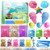 COKIME Slime kit - Cloud Slime, Fluffy Slime and Clear Crystal Slime, Includes Slime Supplies, Slime Charms for Girls and Boys DIY Slime